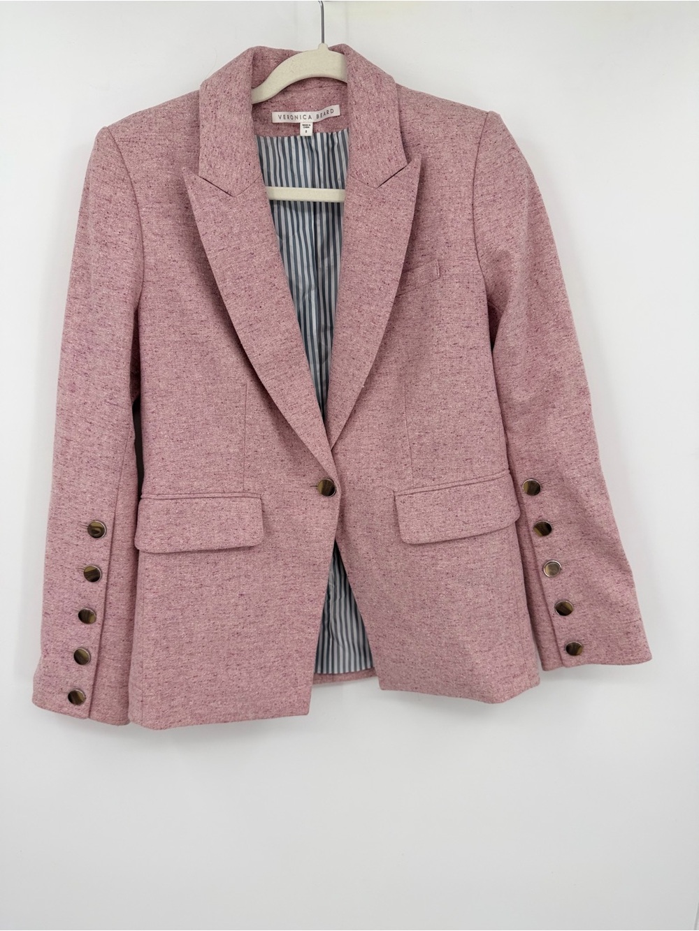 Veronica Beard Steele Heather pink single button Dickey jacket - Picture 2 of 9